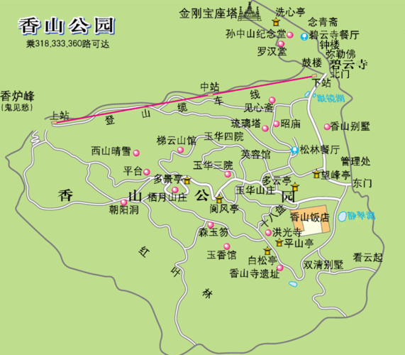 香山公园地图